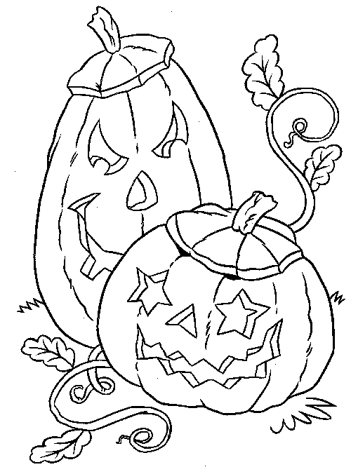 coloriage halloween citrouilles